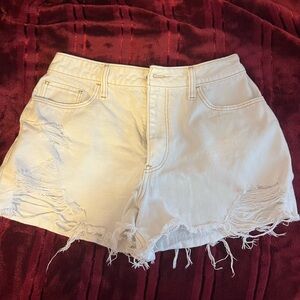 White Hollister jean shorts!!